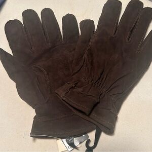Men’s NWT L brown suede gloves